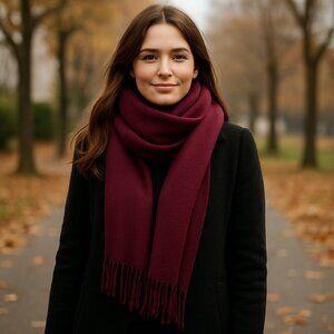 V FRAAS | NWT | Purple Virgin Wool Scarf